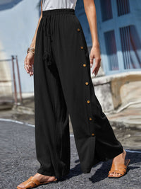 Full Size Tassel Wide Leg Pants - 1985 the VAULT Boutique