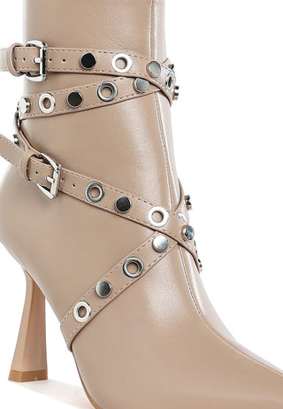 Jaunts Eyelets & Studs Harness Heel Boots - 1985 the VAULT Boutique