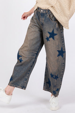 SAGE + FIG Star Wide Leg Jeans with Pockets - 1985 the VAULT Boutique