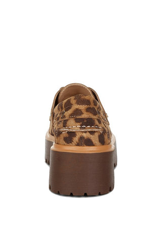 Onglur Leopard Print Suede Oxford Loafers - 1985 the VAULT Boutique