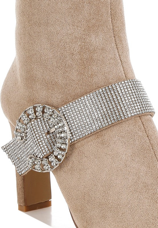 Asagao Diamante & Rhinestones Strap Boots - 1985 the VAULT Boutique