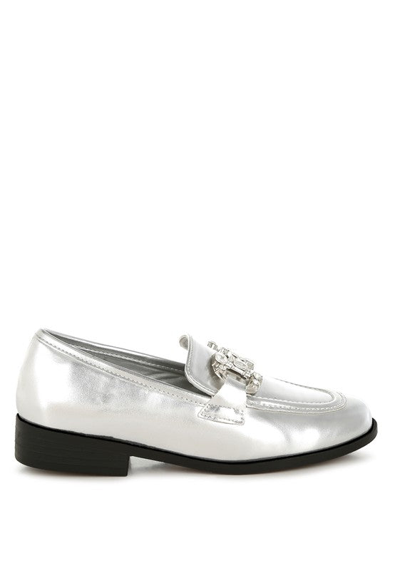 Dendron Diamante Horsebit Metallic Loafers - 1985 the VAULT Boutique