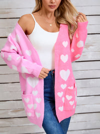 Angel Wings Heart Open Front Long Sleeve Cardigan - 1985 the VAULT Boutique