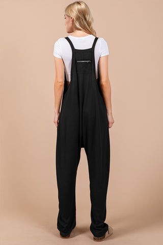 Oh Full Size V-Neck Wide Strap Overalls with Pockets - 1985 the VAULT Boutique