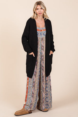 Mittoshop Open Front Long Sleeve Longline Cardigan - 1985 the VAULT Boutique