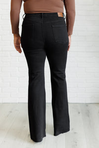 Etta High Rise Control Top Flare Jeans in Black - 1985 the VAULT Boutique