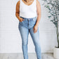 Justine High Rise Control Top Contrast Wash Skinny Jeans - 1985 the VAULT Boutique