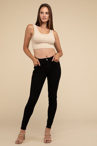 Ribbed Seamless Crop Top - 1985 the VAULT Boutique