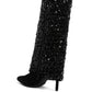 Sin City Sequinned Fold-Over Calf Boots - 1985 the VAULT Boutique