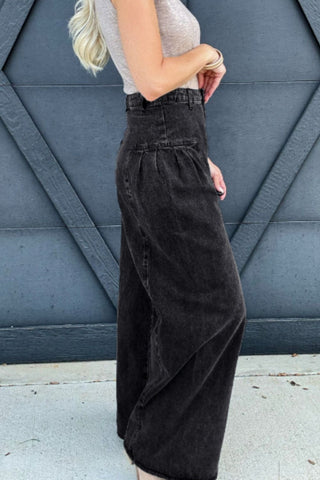 High Rise Wide Leg Jeans with Pockets - 1985 the VAULT Boutique