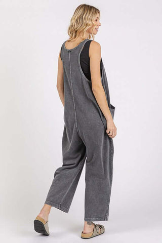 Mittoshop Scoop Neck Wide Leg Overalls - 1985 the VAULT Boutique