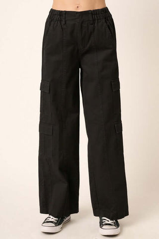 Mittoshop Low Rise Elastic Cover Waistband Cargo Pants - 1985 the VAULT Boutique