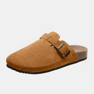 Suede Closed Toe Buckle Slide - 1985 the VAULT Boutique