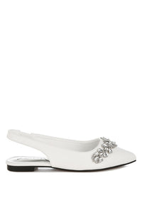 Adhara Diamante Embellished Flat Sandals - 1985 the VAULT Boutique