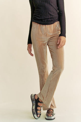 Davi & Dani Elastic Waist Knit Flare Pants - 1985 the VAULT Boutique