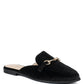 Velvet Buckled Flat Mules - 1985 the VAULT Boutique
