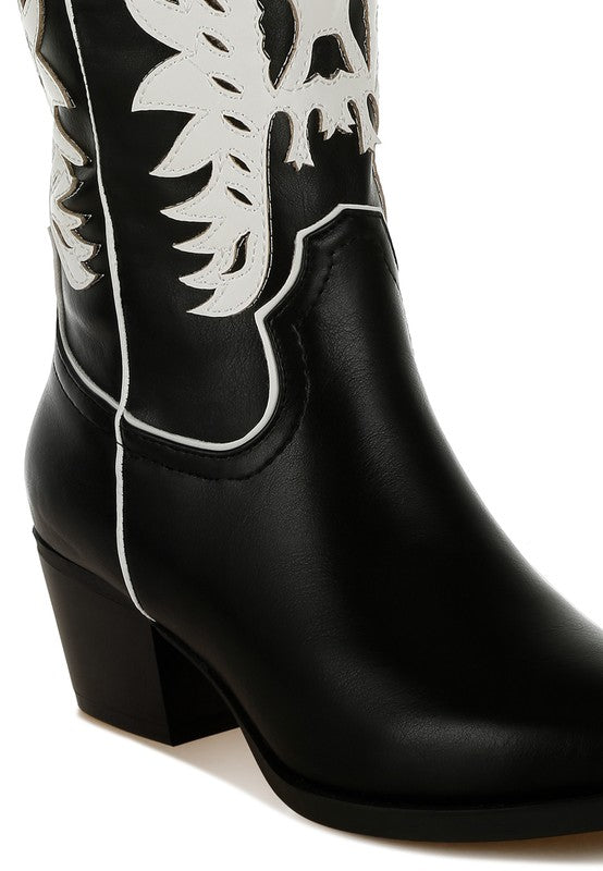 Thistle Winged Patchwork Cowboy Boots - 1985 the VAULT Boutique