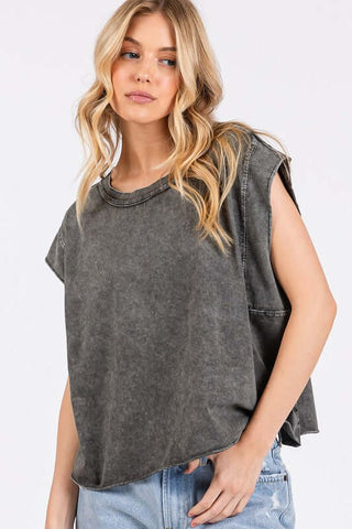 Mittoshop Round Neck Cap Sleeve T-Shirt - 1985 the VAULT Boutique