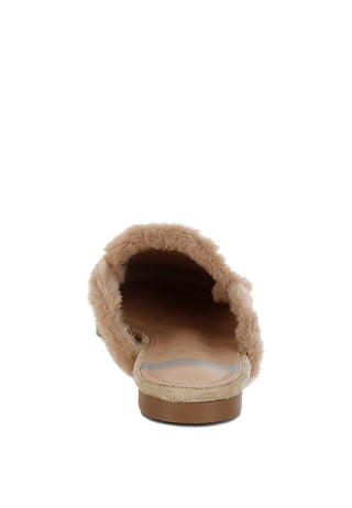 Bosnia Suede & Faux Fur Slip On Mules - 1985 the VAULT Boutique