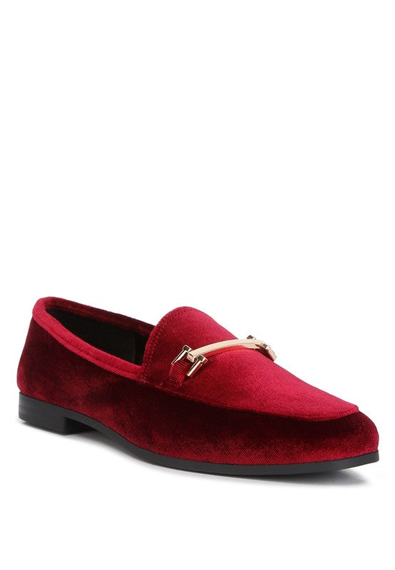 Evelio Horsebit Embellsihed Velvet Loafers - 1985 the VAULT Boutique