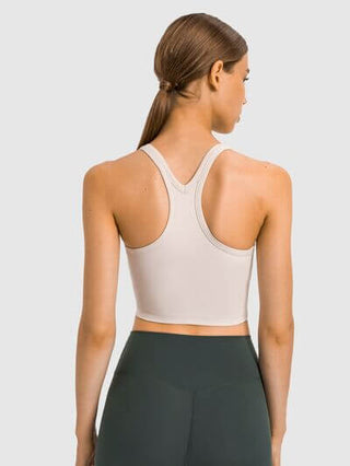 Millennia Scoop Neck Active Tank with Detachable Chest Pads - 1985 the VAULT Boutique