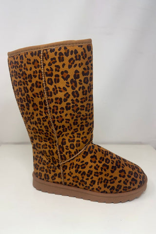 WILD DIVA Leopard Suede Round Toe Boots - 1985 the VAULT Boutique