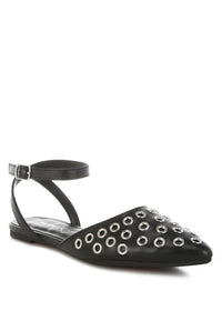 Chalcis Eyelet Detail Flat Sandals - 1985 the VAULT Boutique