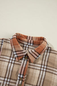 Plaid Snap Down Dropped Shoulder Shacket - 1985 the VAULT Boutique