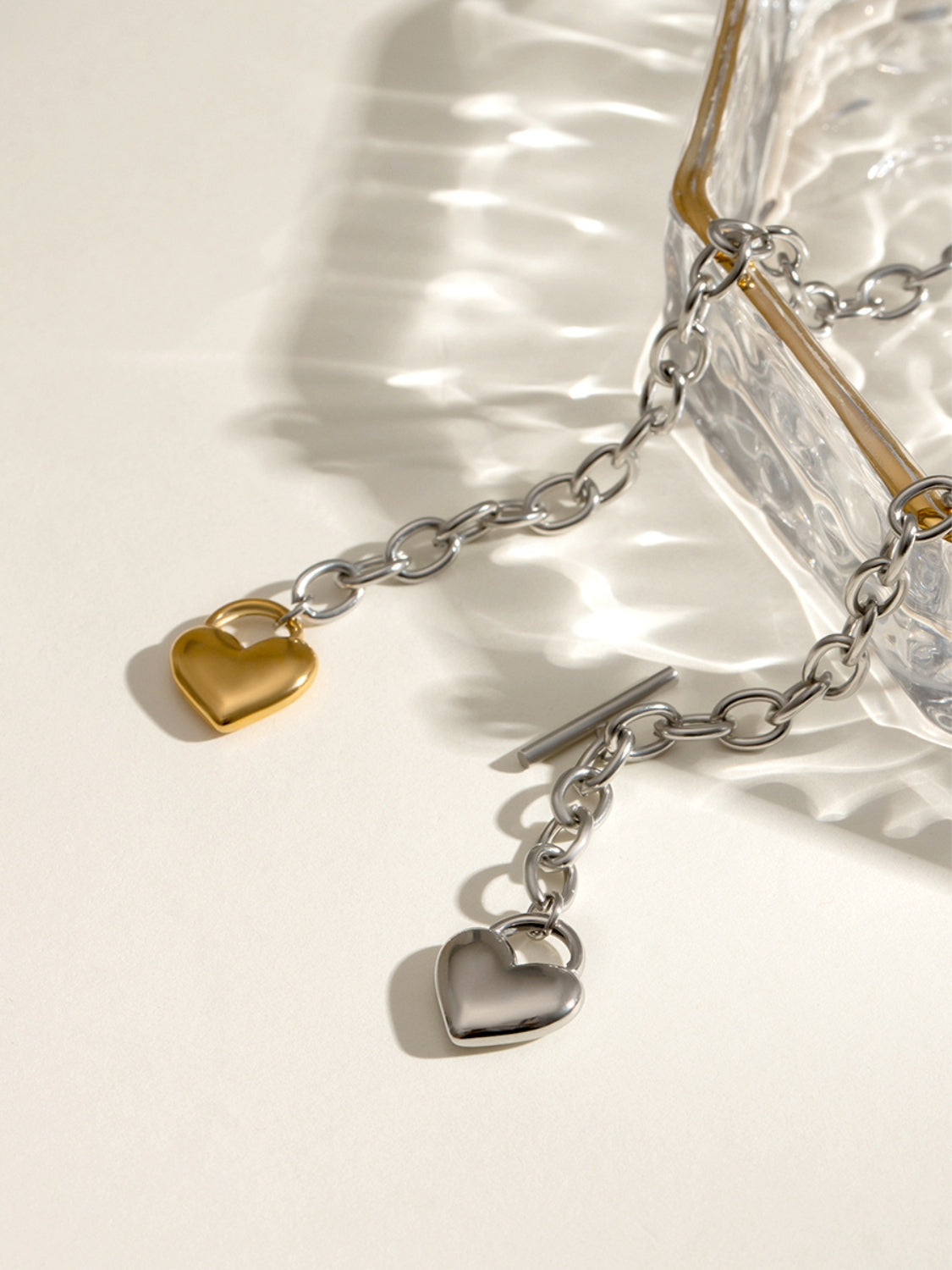 Stainless Steel Heart Chain Necklace - 1985 the VAULT Boutique