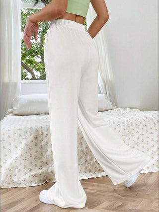 Elastic Waist Wide Leg Pants - 1985 the VAULT Boutique