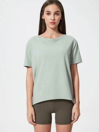 Millennia Round Neck Short Sleeve Active T-Shirt - 1985 the VAULT Boutique