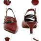 Kanebei Triple Strap Slingback Sandals - 1985 the VAULT Boutique