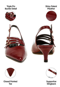 Kanebei Triple Strap Slingback Sandals - 1985 the VAULT Boutique