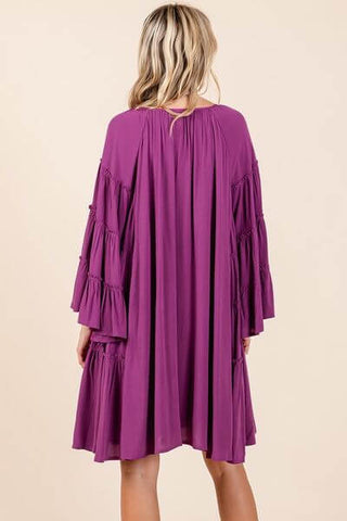 Mittoshop Frill Tie Neck Bell Sleeve Dress - 1985 the VAULT Boutique