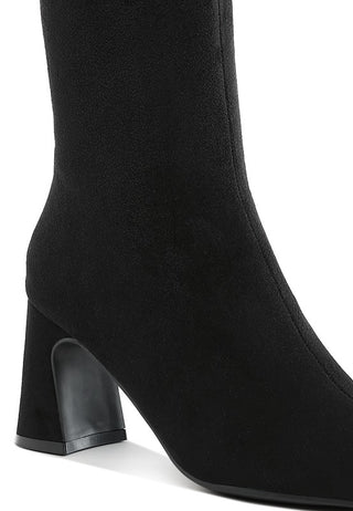 Dimri Square Toe Microfiber Ankle Boots - 1985 the VAULT Boutique