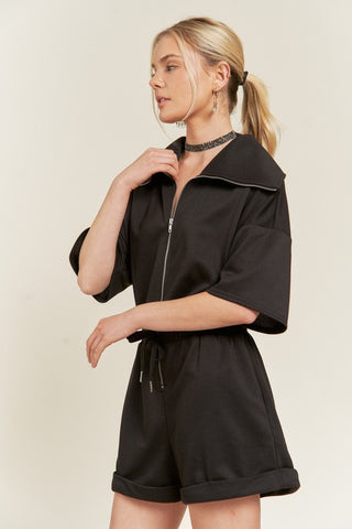 TERRY ZIP FRONT ROMPER - 1985 the VAULT Boutique