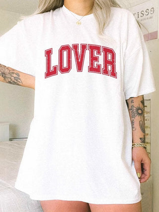 LOVER Round Neck Half Sleeve T-Shirt - 1985 the VAULT Boutique