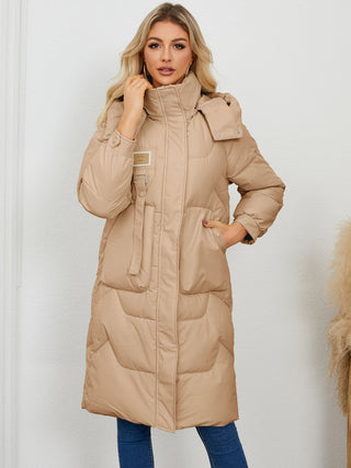 Long Sleeve Longline Hooded Winter Coat - 1985 the VAULT Boutique