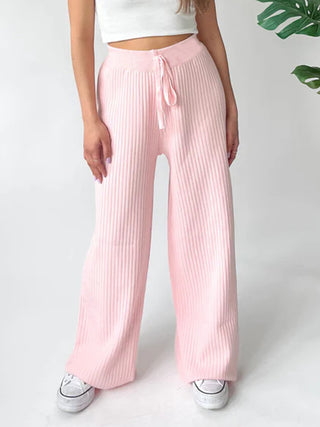 Ribbed Wide Leg Sweater Pants - 1985 the VAULT Boutique