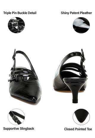 Kanebei Triple Strap Slingback Sandals - 1985 the VAULT Boutique