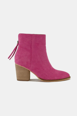 Beast Fashion Suede Point Toe Ankle Booties - 1985 the VAULT Boutique