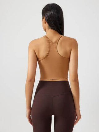 Millennia Scoop Neck Active Tank with Detachable Chest Pads - 1985 the VAULT Boutique