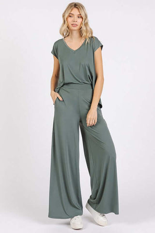 Mittoshop Yoga Air Stretch Elastic Waist Wide Leg Pants - 1985 the VAULT Boutique