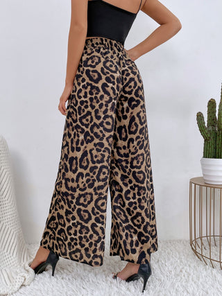 Printed Elastic Waist Wide Leg Pants - 1985 the VAULT Boutique