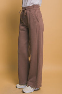 Love Tree Drawstring Wide Leg Sweatpants with Pockets - 1985 the VAULT Boutique