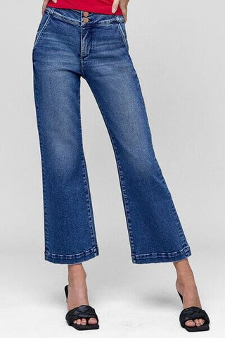 RISEN Tummy Control High Rise Crop Jeans - 1985 the VAULT Boutique