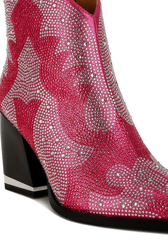 Mugler Rhinestones Embellished Ankle Boots - 1985 the VAULT Boutique