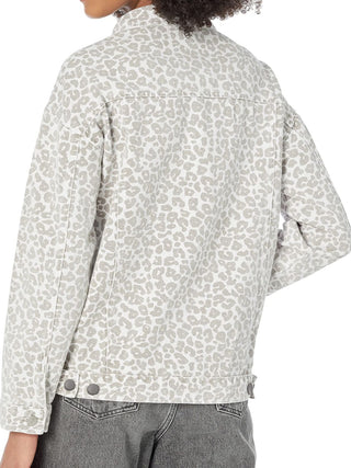 Leopard Button Up Long Sleeve Denim Jacket - 1985 the VAULT Boutique