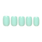 Soft Teal Press-On Nails | Short Squoval Solid Nail