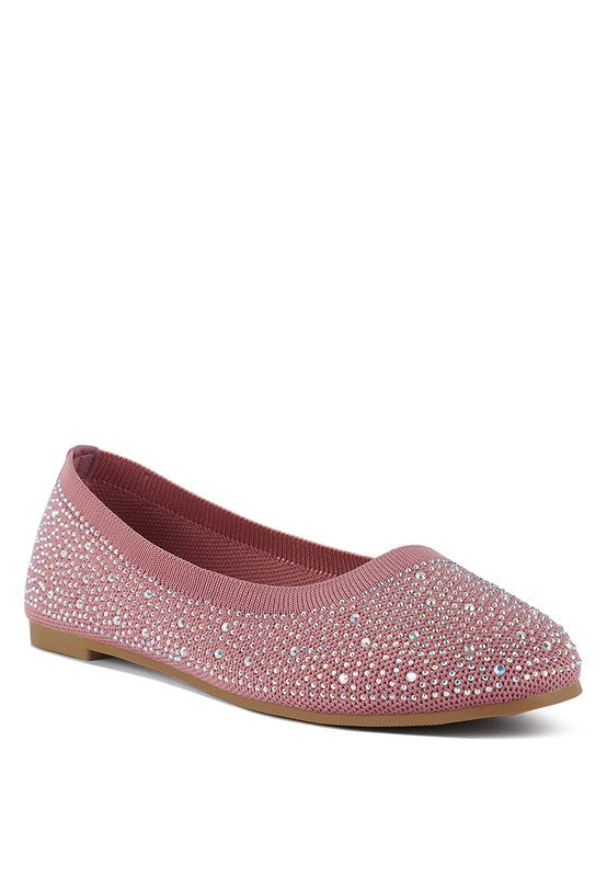 Splash Rhinestones Embellished Ballet Flats - 1985 the VAULT Boutique